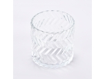 1907 ml de un candelabro de vidrio transparente en relieve de gran capacidad