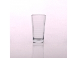 280 ml Clear Tumbler Cup Glass Beverage Water Strip With Circles