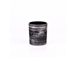305ml black electroplated silver glass candle jar wholesale