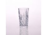 350ml transparent leaves pattern glass drinking cup