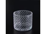 410ml hobnail glass candle holder