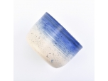 Vaso de vela de cerámica azul estrellado de la transmutación de 495ml
