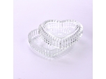 50ml love shaped glass candle jars with lids