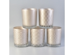 530ml decal container glass candle cup with lids