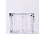 648ml jarra de velas de vidrio transparente con tapa al por mayor para la fabricación de velas