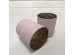 8oz 10oz Matte Pink Glass Candle Jars With Gold Plating