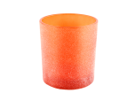 10oz Matte Orange Frosted Glass Candle Jars