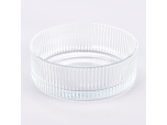 963ml large capacity vertical stripe glass candle holder