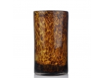 Amber cylinder glass vase