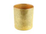 Beautiful golden glass candle jar for candle making