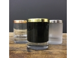Black candle containers glass candle cups with lids