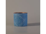 Blue Concrete Candle Holders