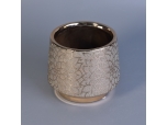 Ceramic flower pattern gold luxury candle jar home decoration wholesales