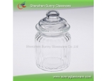Clear Glass Storage Jar with Lid