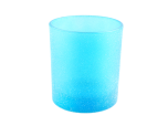 定制300毫升烛台批发蓝色磨砂蜡烛罐用于家居装饰婚礼