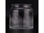 Contenedor de vela de vidrio transparente personalizado recipiente de vela de lujo Decoración de la decoración del portavoz