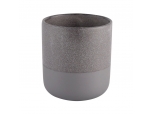 Contenedor de vela de cerámica gris personalizado Container de lujo Decoración del portavoz de lujo Mayorista