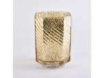 Decorated Golden GEO Candle Glass Holders
