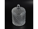 Diamond pattern tealight candle holder with lid