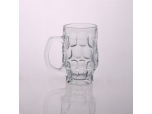 Dimpled beer mug glass drinking cup