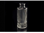 Embossed stripe clear glass perfume bottle