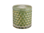 Empty green Candle Vessels with lids Glass Container Wholesale