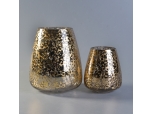 Foil gold printing votive glass candle holders wholesale