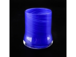 Candelabros de cristal Velas Frascos 400ML Azul