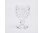 Vidrio Stemware Footed Glass Candle Hoders de la decoración del hogar