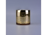 Gold electroplated glass candle jar