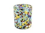 手工制作的彩色玻璃蜡烛罐来自美阳玻璃制品