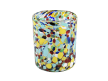 Handmade stained glass candle jar from Sunny Glassware