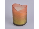 Heart shaped top glass candle holder