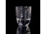 Heavy Bottom Woven Pattern Glass Cup