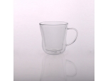 High borosilicate double-wall glass mug