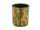 High quality gold green glass candle vessel luxury candle Jar with Gift Box