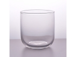 Hight white clear transparent glass candle holder cup