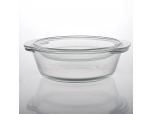 Large glass basin with glass lid