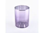 Light weight ion plating purple glass candle holder