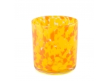 Luxury 529ml empty heat-resistant round egg flower pattern glass candle jar