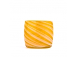 Luxury custom yellow striped glass candle jars wholesale