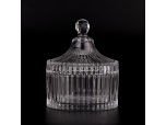 Luksusowy spersonalizowany pionowy szklany słoik świec z pokrywkami hurtowo