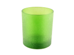 Luxury empty green frosted glass candle jars for making candles wholesale