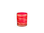 Luxury interior spray red glass candle jar for home decoration