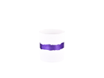豪华哑光白色手绘紫色玻璃蜡烛罐