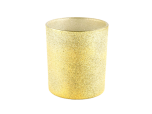 Manufacturing 8oz scented yellow frosted glass candle vessles