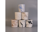 Marble style ceramic candle canister jars wholesale