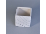 Marbling square ceramic candle jar tealight candle holder