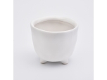 Mattte White Ceramic Jar Vasija de cerámica Vela Decoración del hogar