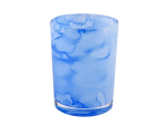 Modern handmade blue cloud decorative glass candle jars are suitable for home decor